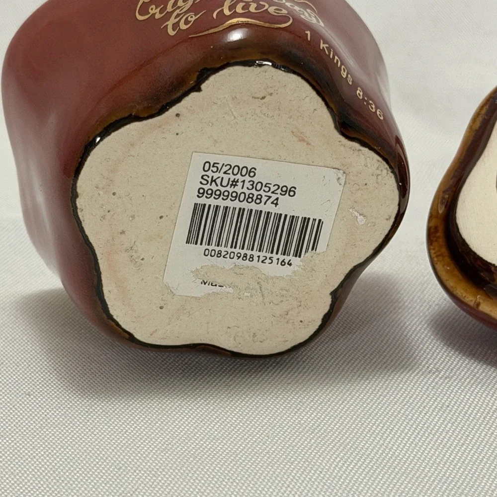 Christian Apple Trinket Box Candle Holder Faith Decor Teacher Gift‎ Apple Jar